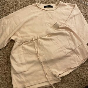 Tan Amazon knit short set